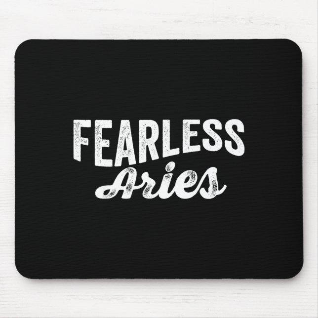 Furchtloser Widder-Zodiac-Astrologie-Geburtstagsho Mousepad (Vorne)