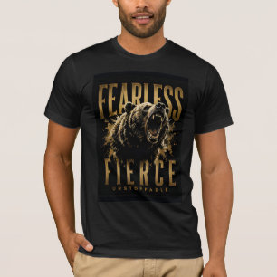 Furchtloser Wilder Bär Unaufhaltsamer Wilder Geist T-Shirt