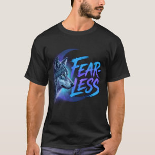 Furchtloser Wolf Einsamer Wolf Indigo Grafik T-Shirt