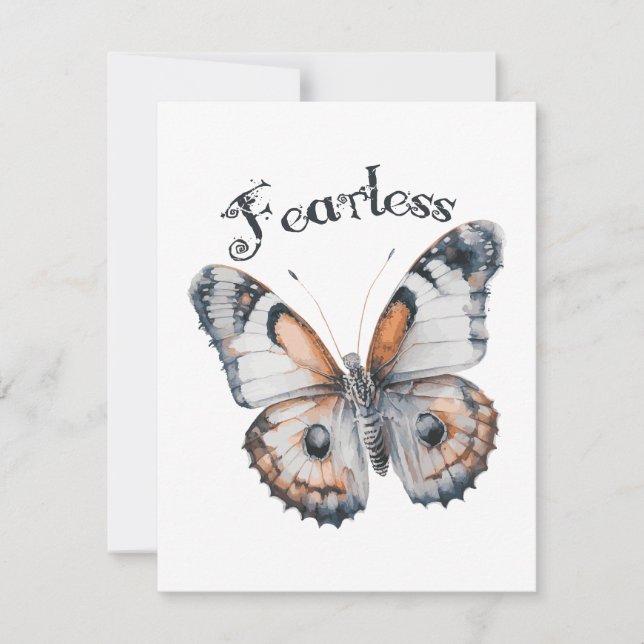 Furchtloses Butterfly-Aquarellbild, Angst (Vorderseite)