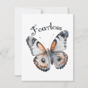 Furchtloses Butterfly-Aquarellbild, Angst Feiertagskarte