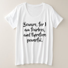 Furchtloses Frauenangebot Personalisiert in modern Große Größe T-Shirt