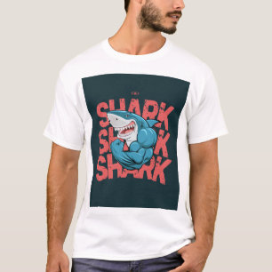 "Furchtloses Hai Grafik T-Shirt – Ozean Raubtier