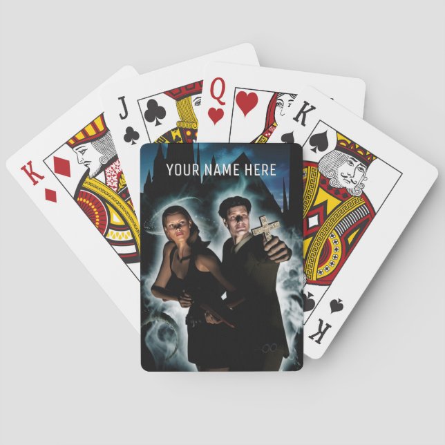 Furchtloses junges Paar Spielkarten (Rückseite)