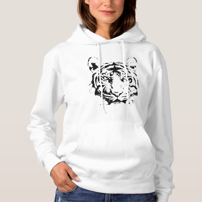 Furchtloses Tigergefecht - chinesisches Jahr des T Hoodie (Vorderseite)