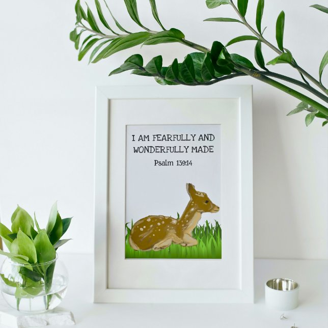 Furchtvoll und wunderbar Made Baby Deer Woodland Poster (Frame Sold Separately )
