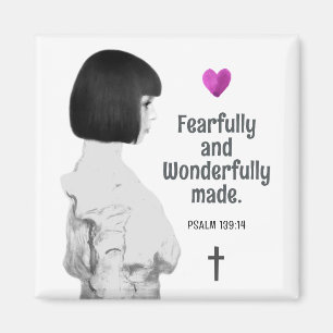 Furchtvoll und wunderbar Made Niedlich Girl Christ Magnet