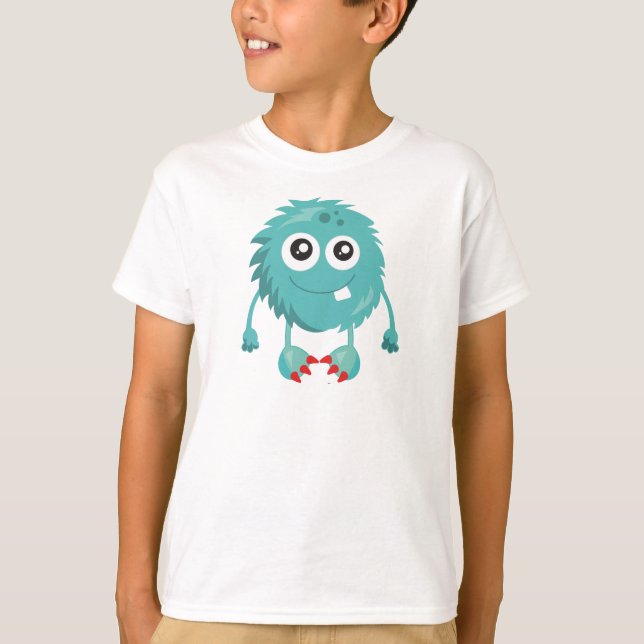 Furfurmonster, Blaumonster, Niedliches Monster, Al T-Shirt (Vorderseite)