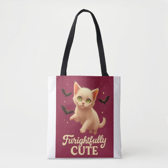 Furightfully Cute – Halloween Cat T-Shirt (Vorderseite)