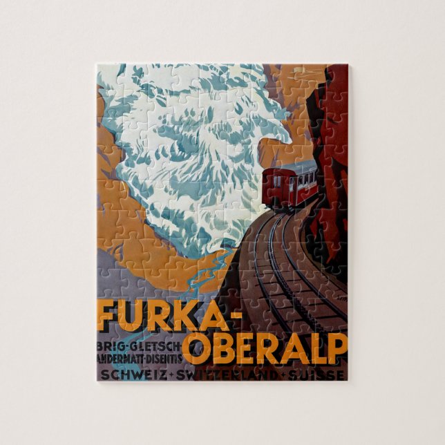 Furka-Oberalp Alpine Railway Puzzle (Vertikal)