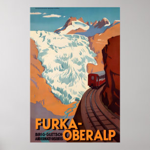 Furka Oberalp Schweiz Enger Bergpass Poster
