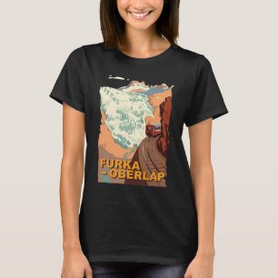 Furka-Oberlap Schweizer Alpen Zugreisen T-Shirt