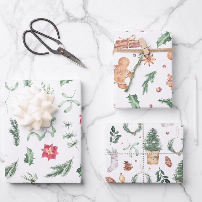 Furnierpapier für Wasserfarben-Pastellfarben Geschenkpapier Set (Vorderseite)