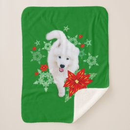 Furore Christmas Dog Samoyed personalisiert Sherpadecke