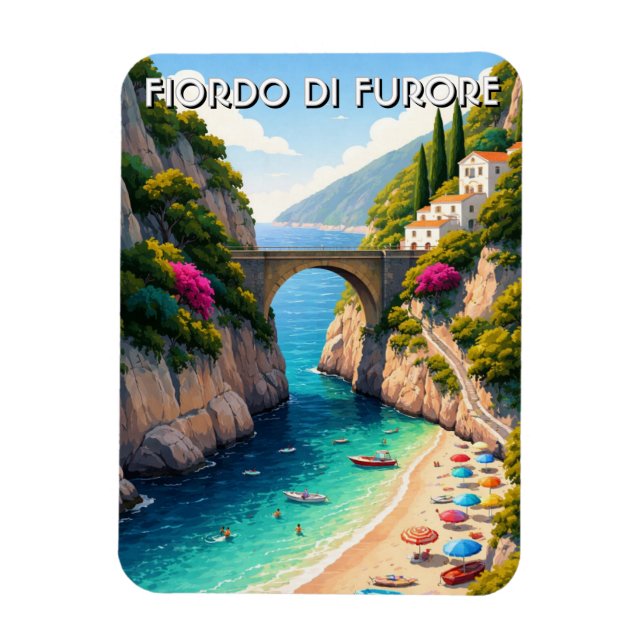 Furore-Fjord Italien Magnet (Vertikal)