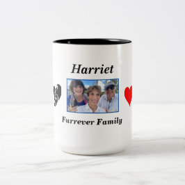 Furrever Family Personalisierte Mug Zweifarbige Tasse