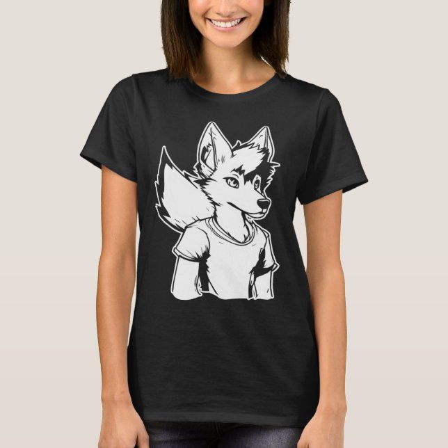 Furries Fursona  Cosplay Furry Fandom T-Shirt (Vorderseite)