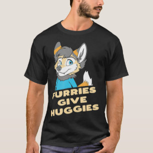 Furries geben Huggies Furry Hug Funny Niedlich OwO T-Shirt