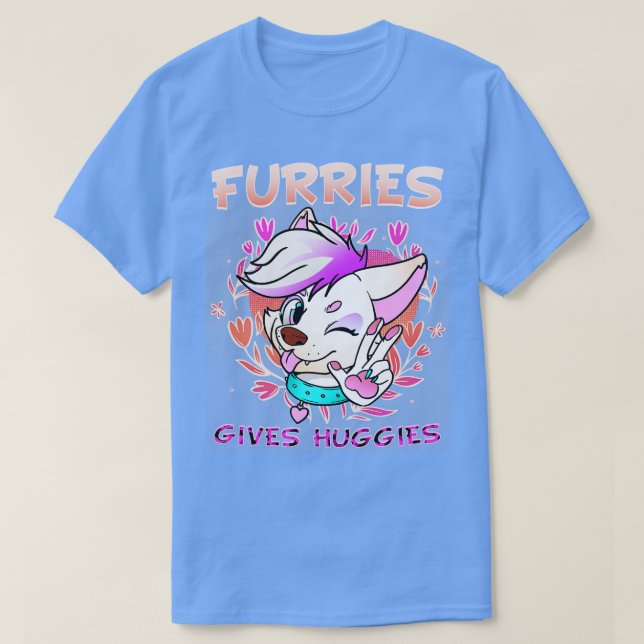 Furries geben Huggies I Fandom I Cosplay 12 T-Shirt (Design vorne)