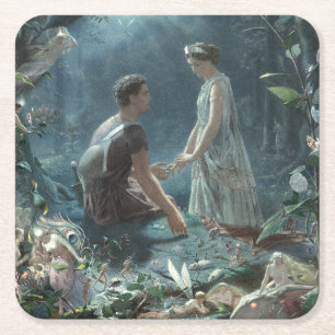 Furries: Shakespeares Sommernachtstraum Rechteckiger Pappuntersetzer