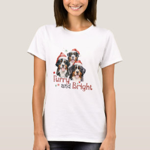 Furry and Bright Bernese Mountain Hunde T-Shirt