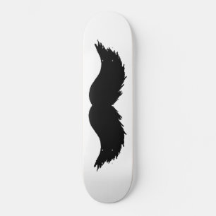 Furry Black Mustache Skateboard