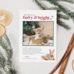 Furry & Bright | Foto-Karte für den Urlaub für Hau Einladung<br><div class="desc">Haustiere sind Teil der Familie und zweifellos verdienen sie einen Platz auf Ihren Weihnachtskarten! Mit einer lustigen Schrift und niedlichen Illustrationen ist diese Karte eine großartige Möglichkeit, die Freundschaft zu feiern, die Sie mit Ihrem wütenden Freund teilen. Fügen Sie diesem Design Ihre benutzerdefinierte Formulierung hinzu, indem Sie die Felder "Diese...</div>