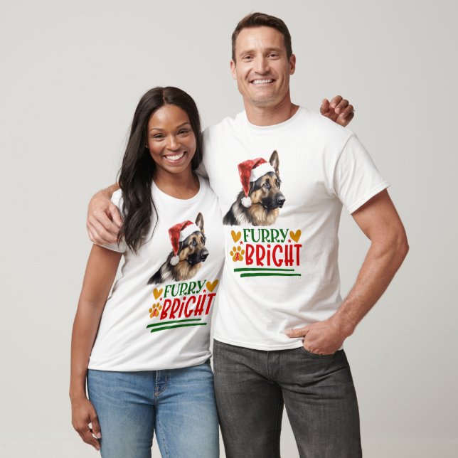 Furry & Bright German Shepherd T-Shirt (Unisex)