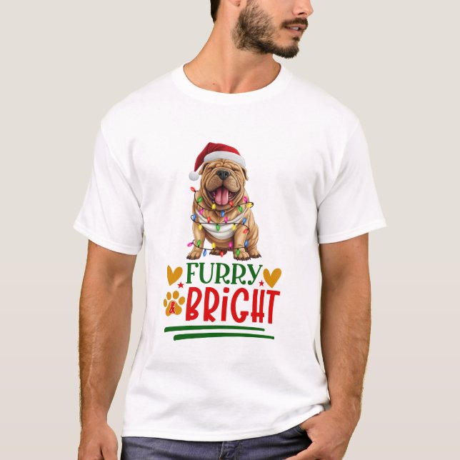 Furry & Bright Shar-Pei T-Shirt (Vorderseite)