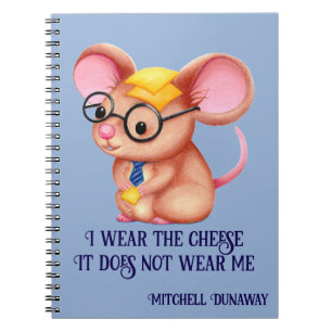 Furry Cheese Man Business Mouse Krawatte Nerdy Notizblock