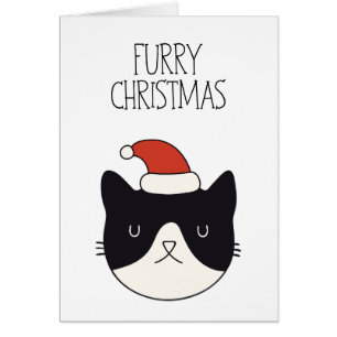 "Furry Christmas" Cat Lover's Weihnachtskarte