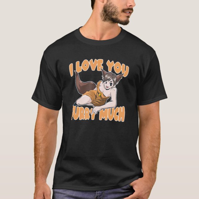 Furry Fandom Fox Cosplay Sprichwort T-Shirt (Vorderseite)