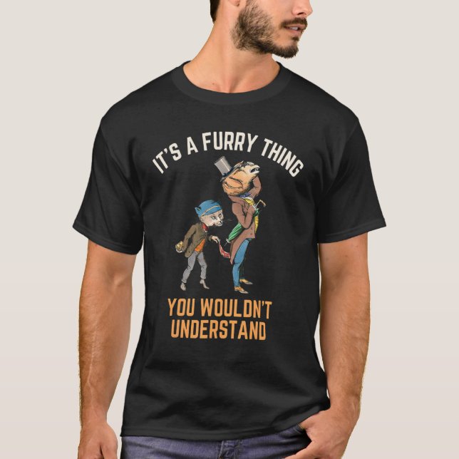Furry Fandom Pride Animal Furries Cosplay T-Shirt (Vorderseite)