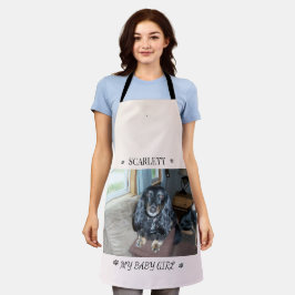 Furry Friend Name & Paw Print Accent Layout Schürze