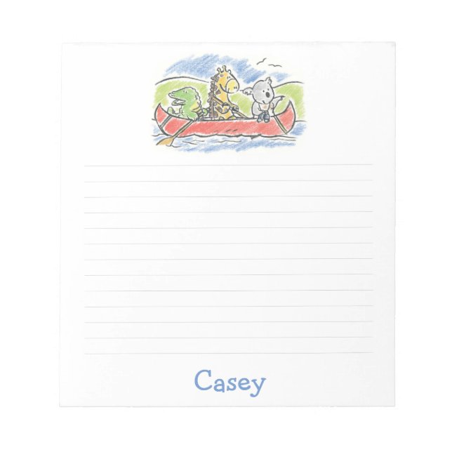 Furry Friends Canoe Note Pad Notizblock (Vorderseite)