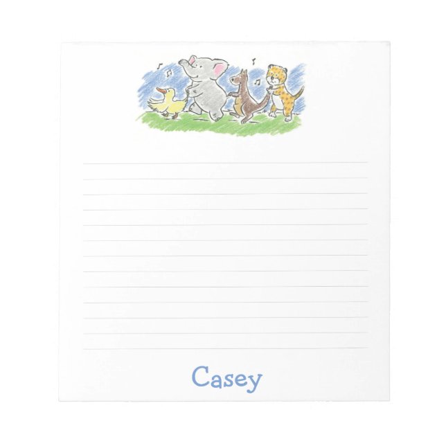 Furry Friends Conga Note Pad Notizblock (Vorderseite)