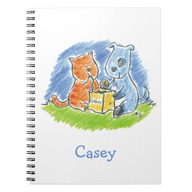 Furry Friends Cookies Spiral Notebook Notizblock (Vorderseite)
