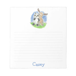 Furry Friends Flüchtige Blick-a-Boo Note Pad Notizblock