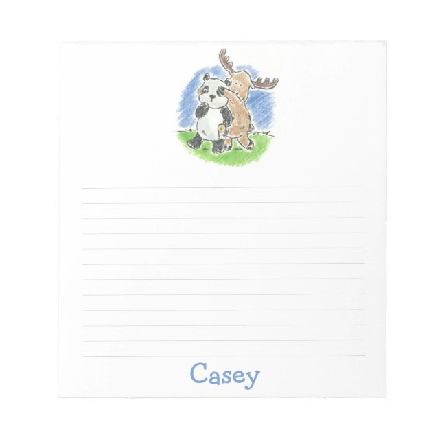 Furry Friends Flüchtige Blick-a-Boo Note Pad Notizblock (Vorderseite)