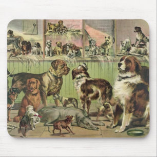 Furry Friends Hund liebt Maus Pad Mousepad