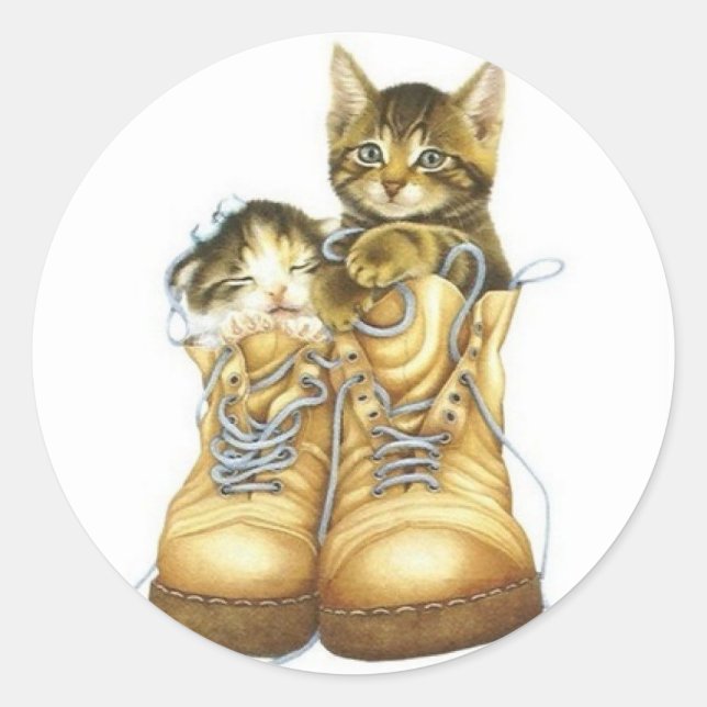 "'Furry Friends' Runder Aufkleber (Vorderseite)