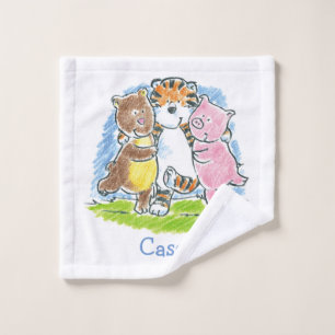 Furry Friends Trio Kids waschen Tuch