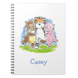 Furry Friends Trio Spiral Notebook Notizblock