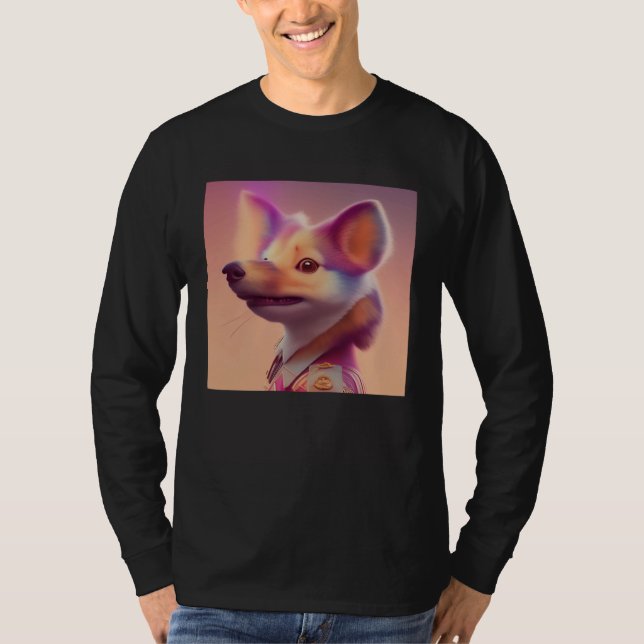 Furry Fuzzy Sneaky Squirrel Ferret Animal Peach Go T-Shirt (Vorderseite)