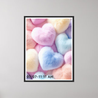 Furry Hearts Wall Art - 11:11 & 07/07 Lucky Dat Leinwanddruck