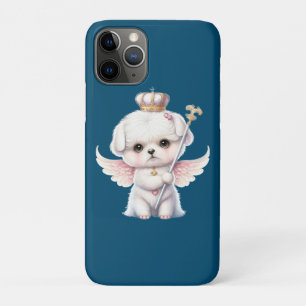 Furry Joy: Angel Wing Maltese Dog Welppy Gift Case-Mate iPhone Hülle