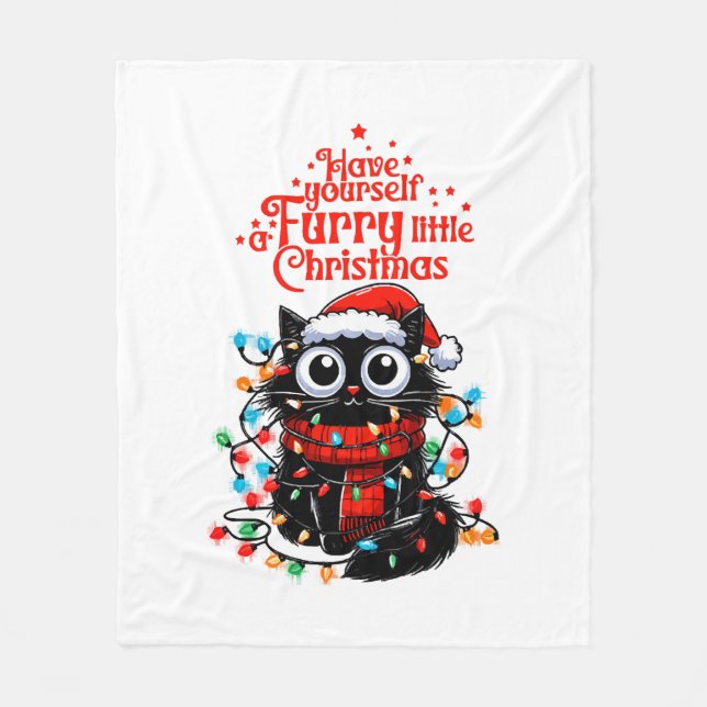 Furry Little Christmas Fleecedecke (Vorderseite)