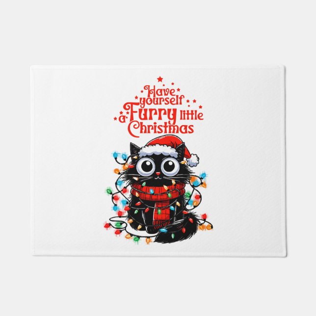 Furry Little Christmas Fußmatte (Vorderseite)