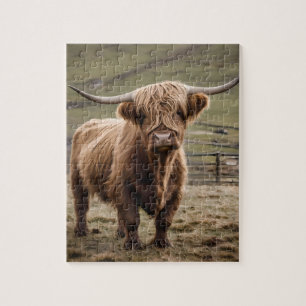 **"Furry Majestät: The Wooly Brown Highland Cow"** Puzzle