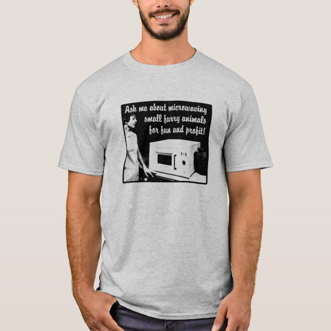 Furry Microwave Funny Shirt Spaß (Vorderseite)